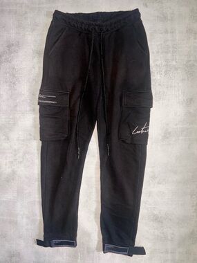 The Couture Club black cargo sweatpants joggers